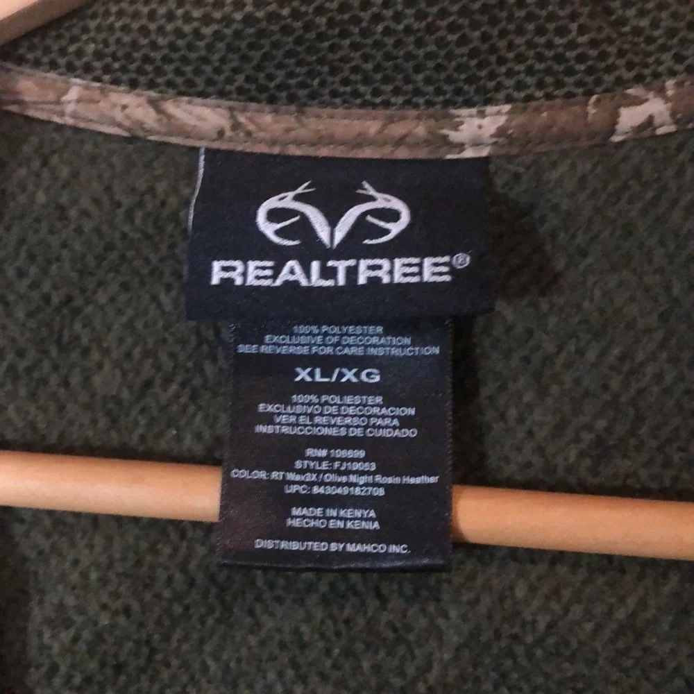 Realtree Men's Green and Camouflage Jacket